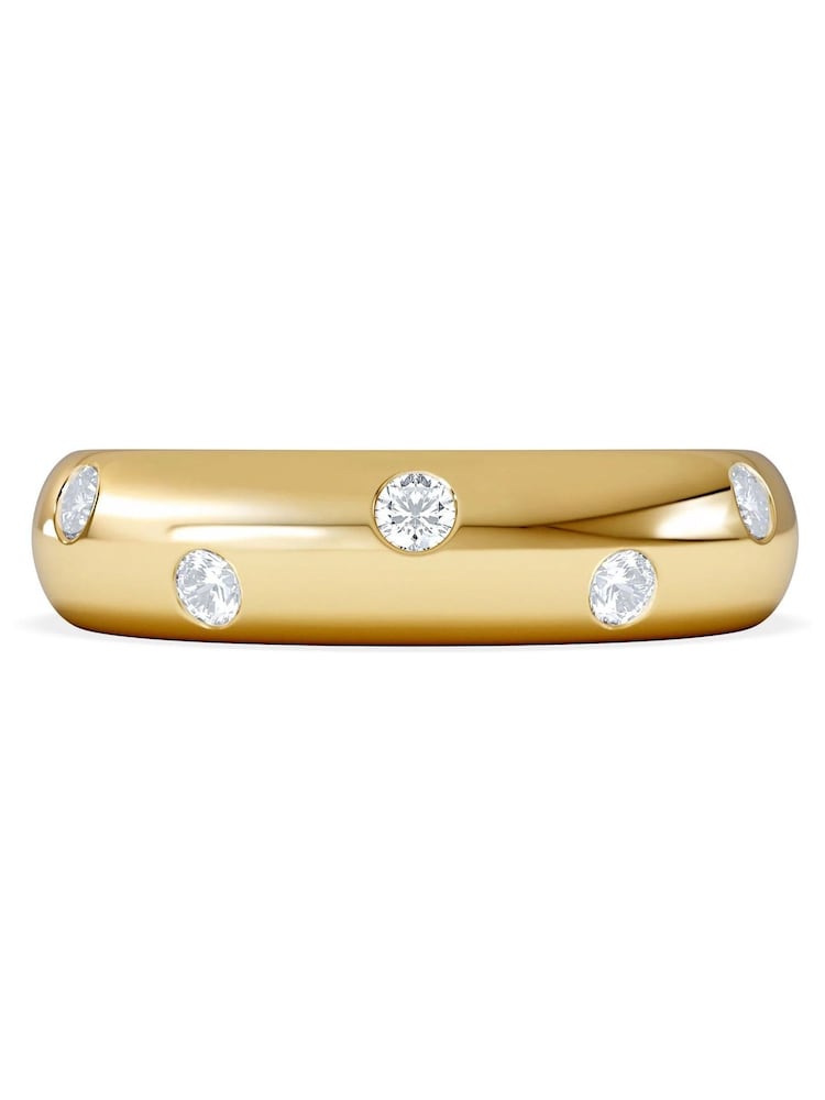 The Diamond Store White Seamless 0.26ct Round Cut Lab Diamond Ring in 18k Gold Vermeil - Image 1 of 7
