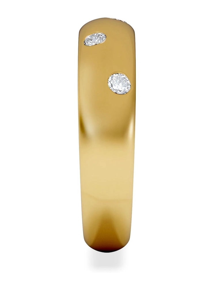 The Diamond Store White Seamless 0.26ct Round Cut Lab Diamond Ring in 18k Gold Vermeil - Image 2 of 7