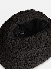 Whistles Black Luz Satin Ruched Mini Bag - Image 3 of 4