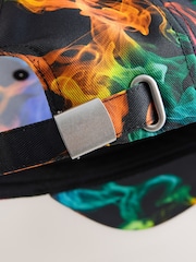 Black Rainbow Flames Baseball Cap (3-16yrs) - Image 3 of 3