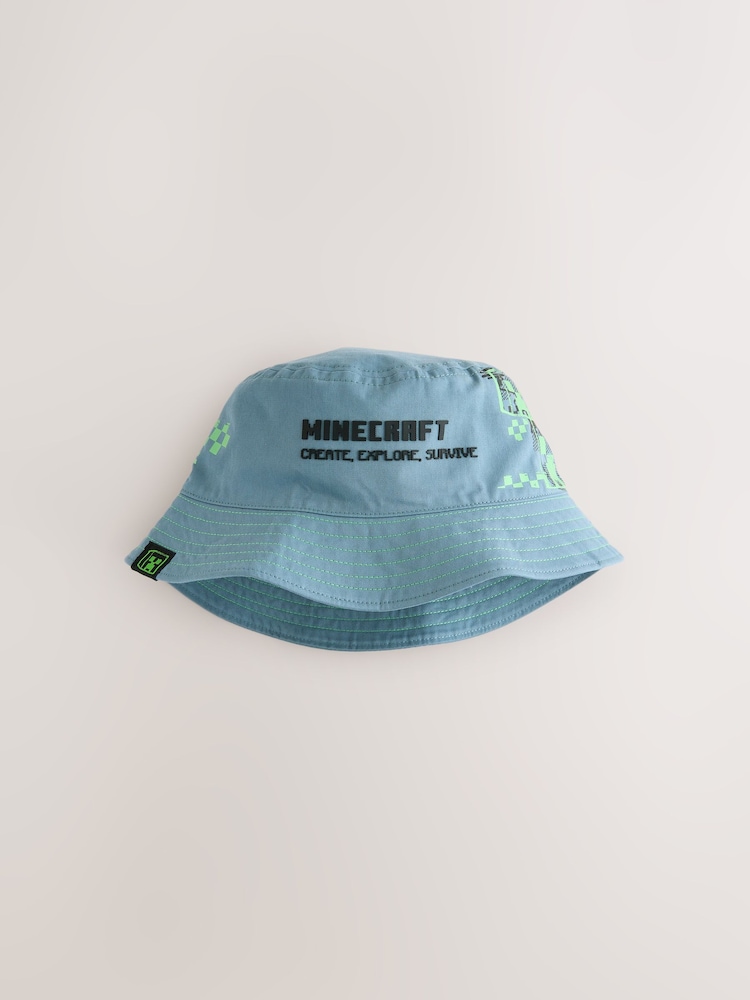 Teal Blue Minecraft Bucket Hat (3-16yrs) - Image 1 of 3