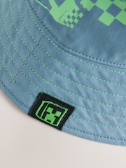 Teal Blue Minecraft Bucket Hat (3-16yrs) - Image 3 of 3