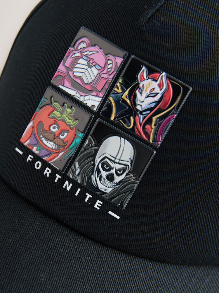 Negro - Fortnite Baseball Cap (3-16yrs) - Imagen 2 de 3