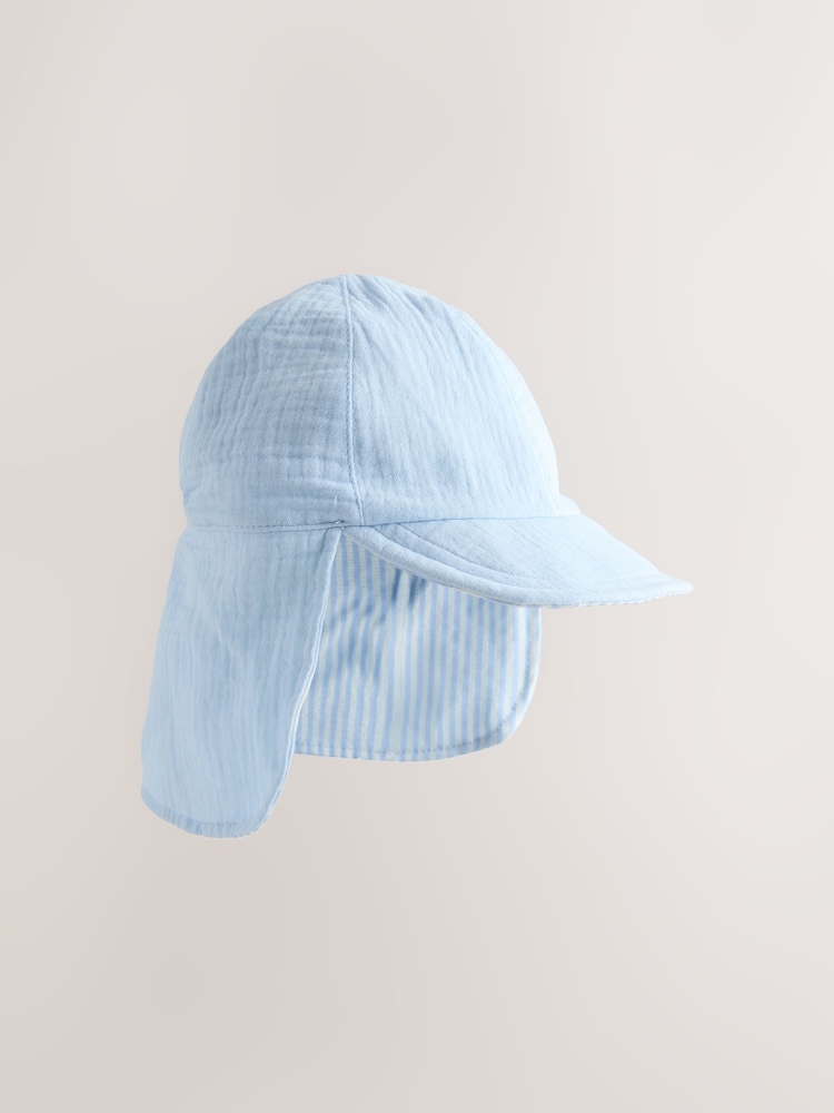 Blue/White Reversible Legionnaire Hat (3mths-10yrs) - Image 1 of 5