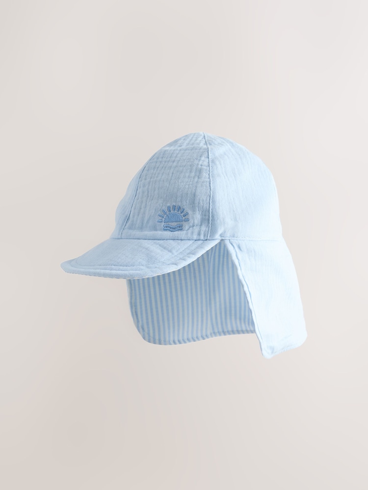 Blue/White Reversible Legionnaire Hat (3mths-10yrs) - Image 2 of 5