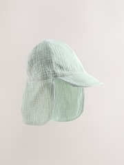 Sage Green Reversible Legionnaire Hat (3mths-10yrs) - Image 1 of 3