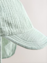 Sage Green Reversible Legionnaire Hat (3mths-10yrs) - Image 3 of 3