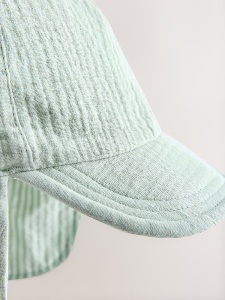 Sage Green Reversible Legionnaire Hat (3mths-10yrs) - Image 3 of 3
