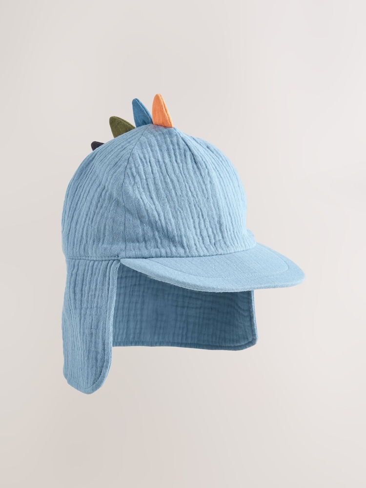 Blue Dino Spike Legionnaire Hat (3mths-6yrs) - Image 1 of 3