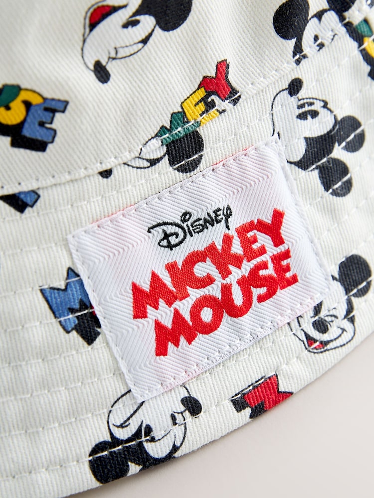 Ecru White All-Over-Print Mickey Mouse Bucket Hat (3mths-10yrs) - Image 2 of 3