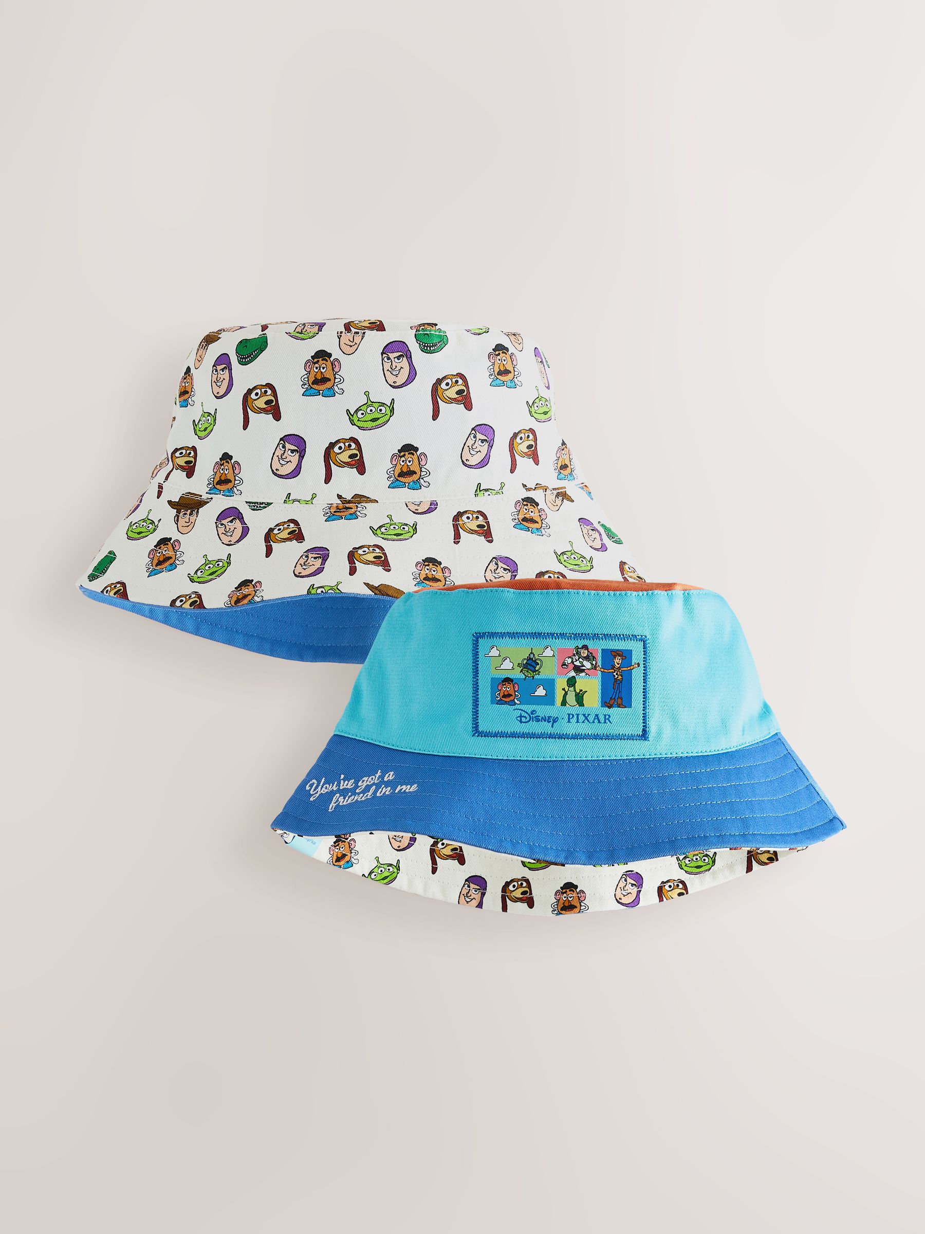 Buy Blue/Orange Toy Story Reversible Bucket Hat (3mths-10yrs) from