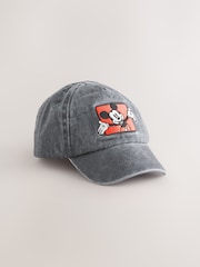 Washed Grey Denim Mikey Mouse Baseball Cap (3mths-10yrs) - Image 1 of 3