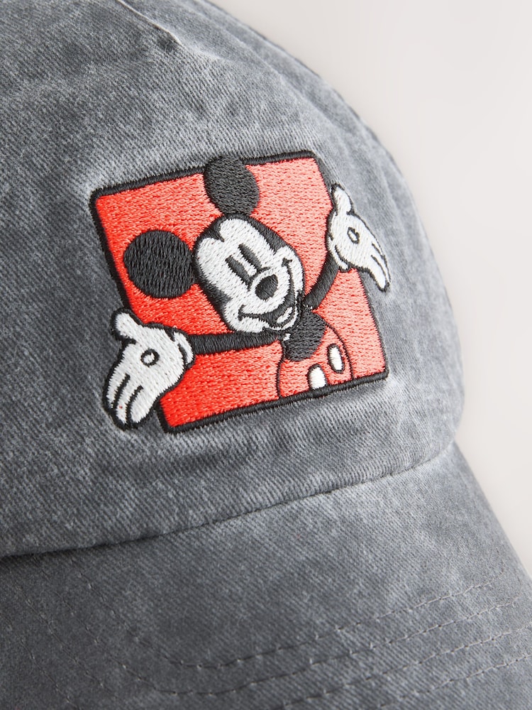 Washed Grey Denim Mikey Mouse Baseball Cap (3mths-10yrs) - Image 2 of 3 Washed Grey Denim Mikey Mouse Baseball Cap (3mths-10yrs) - Image 2 of 3