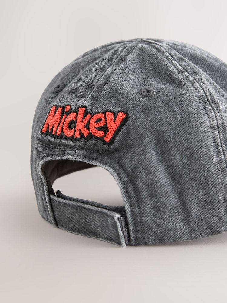 Washed Grey Denim Mikey Mouse Baseball Cap (3mths-10yrs) - Image 3 of 3 Washed Grey Denim Mikey Mouse Baseball Cap (3mths-10yrs) - Image 3 of 3