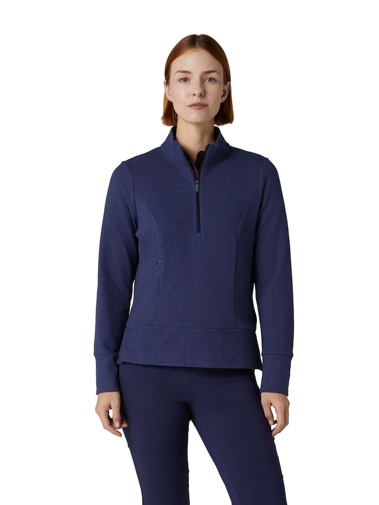 Callaway Apparel Blue 1/4 Zip Micro Pullover Fleece - Image 1 of 5 Callaway Apparel Blue 1/4 Zip Micro Pullover Fleece - Image 1 of 5