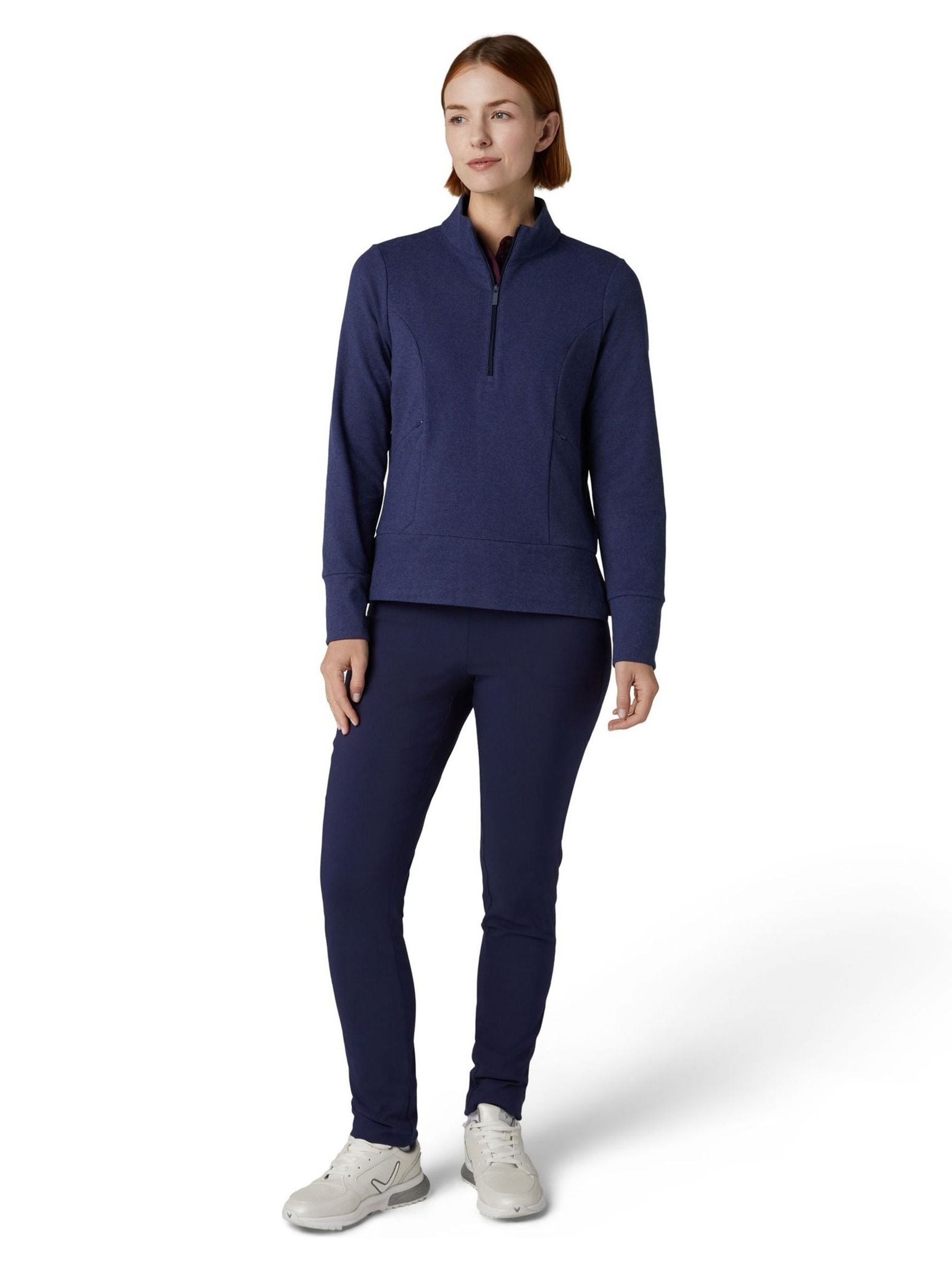 Satın al Callaway Apparel Mavi Çeyrek Fermuarlı Mikro Kazak Polar