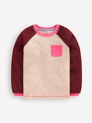 Boden White Raglan Waffle Mix Top - Image 1 of 3