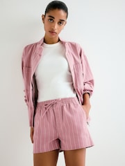 Pink Stripe Pull On Shorts - Image 3 of 9
