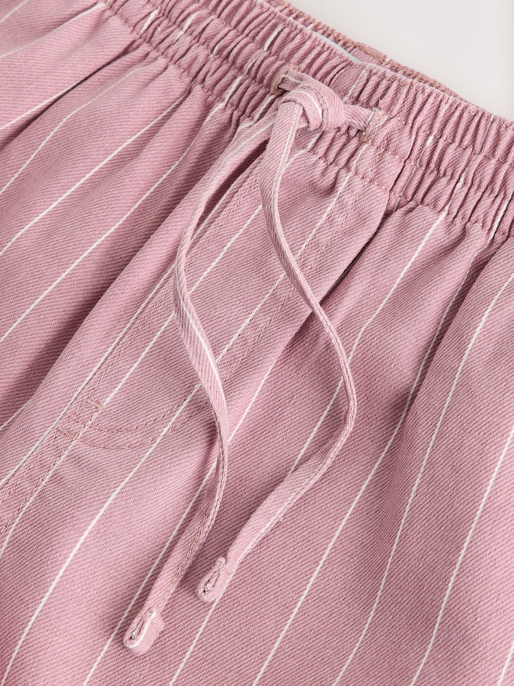 Pink Stripe Pull On Shorts - Image 9 of 9 Pink Stripe Pull On Shorts - Image 9 of 9