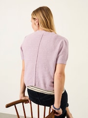FatFace Sadie Lilac Purple Knitted TShirt - Image 2 of 5