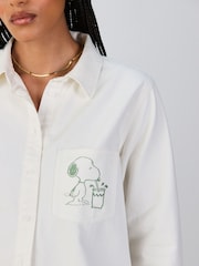 Cream Relaxed Fit Long Sleeve Denim Shirt - Image 5 of 9