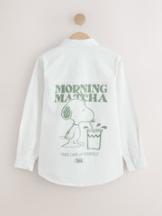 Cream Relaxed Fit Long Sleeve Denim Shirt - Image 7 of 9