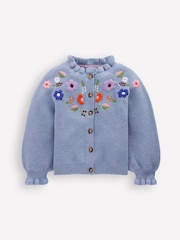 Boden Blue Pretty Embroidered Cardigan - Image 1 of 3