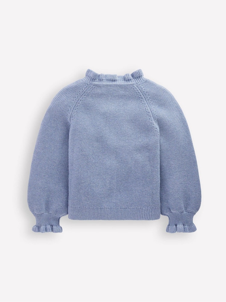 Boden Blue Pretty Embroidered Cardigan - Image 2 of 3 Boden Blue Pretty Embroidered Cardigan - Image 2 of 3