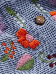 Boden Blue Pretty Embroidered Cardigan - Image 3 of 3