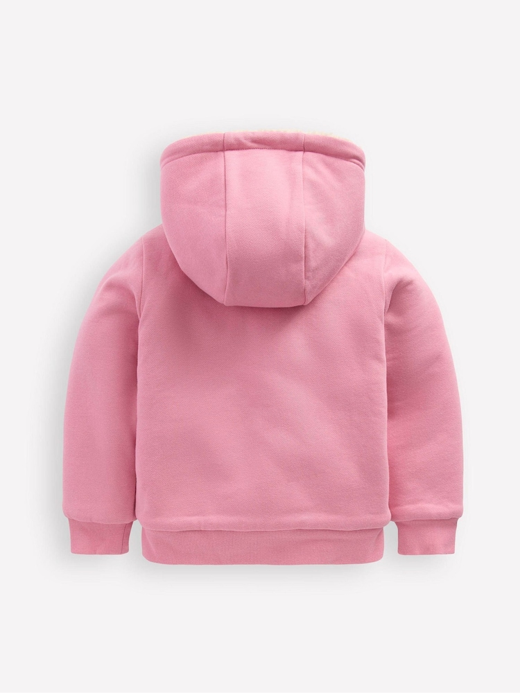 Boden Pink Reversible Borg Hoodie - Image 2 of 4