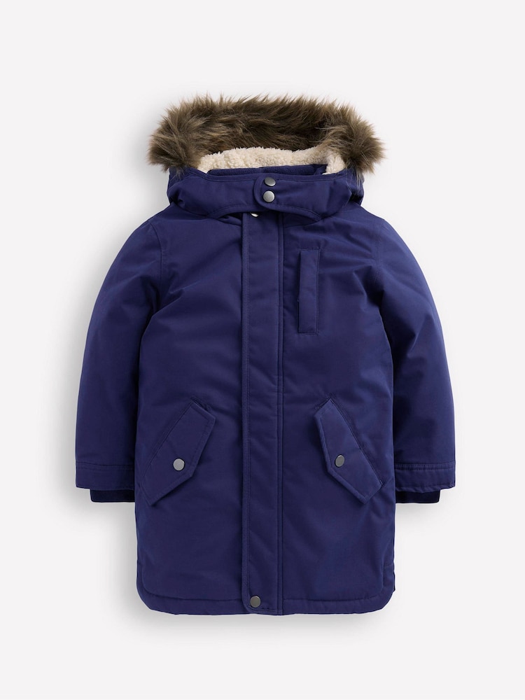 Boden Blue Waterproof Parka - Image 1 of 5
