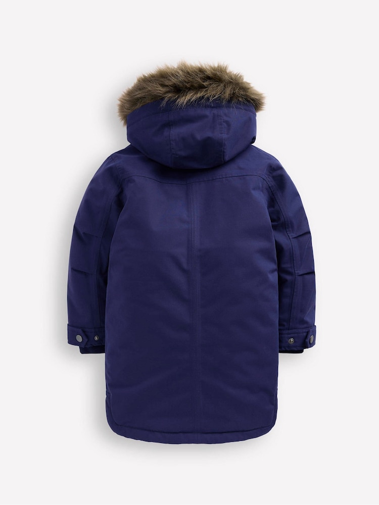 Boden Blue Waterproof Parka - Image 2 of 5 Boden Blue Waterproof Parka - Image 2 of 5