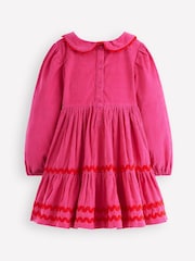 Boden Pink Cord Ric Rac Trim Dress - Image 2 of 3
