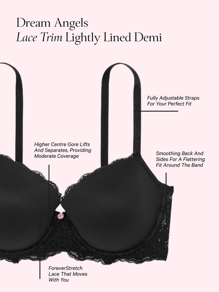 Victoria's Secret Canal Blue Lace Trim Lightly Lined Demi Bra - Image 3 of 3 Victoria's Secret Canal Blue Lace Trim Lightly Lined Demi Bra - Image 3 of 3