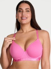 Victoria's Secret Pink Sugar Lightly Lined Demi Cotton Exploded Logo Bra - Image 1 of 4