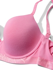 Victoria's Secret Pink Sugar Lightly Lined Demi Cotton Exploded Logo Bra - Image 4 of 4