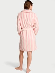 Victoria's Secret Pretty Blossom Pink Iconic Stripe Fluffy Robe - Image 2 of 2
