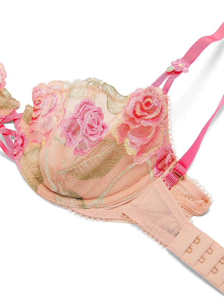 Victoria's Secret Sweet Melody Pink Unlined Balcony Embroidered Bra - Image 4 of 4