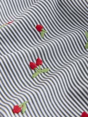 Blue Stripe Cherry Embroidery Hareem Trousers (3-16yrs) - Image 8 of 8