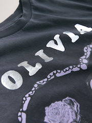 Grey Olivia Rodrigo Oversized T-Shirt (3-16yrs) - Image 3 of 4