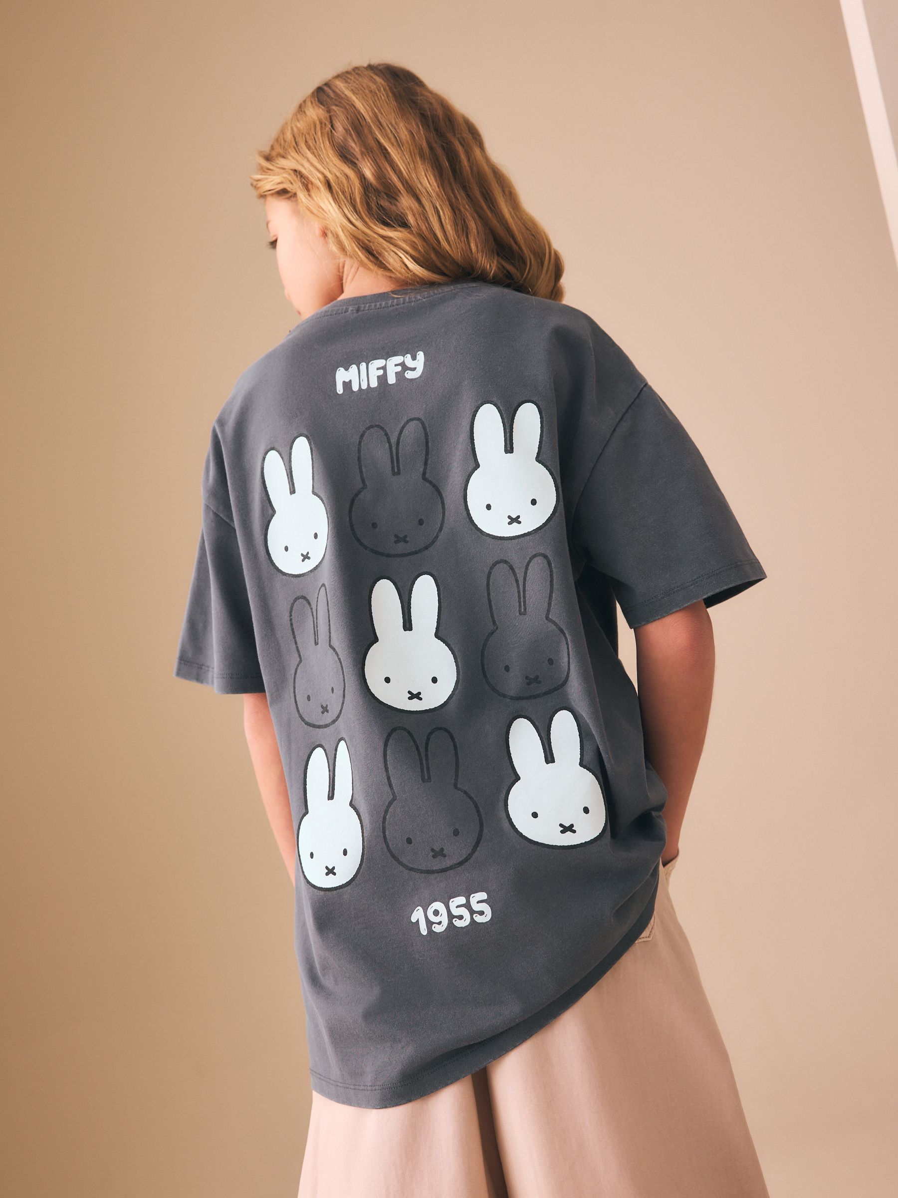 Buy Charcoal Miffy Oversized Graphic T-Shirt (3-16yrs) from Next USA