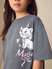 Charcoal Marie Oversized Graphic T-Shirt (3-16yrs) - Image 2 of 7