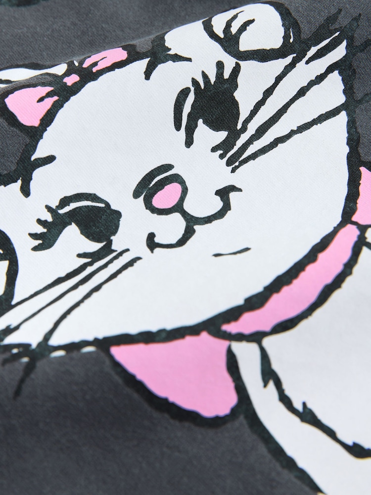 Charcoal Marie Oversized Graphic T-Shirt (3-16yrs) - Image 7 of 7