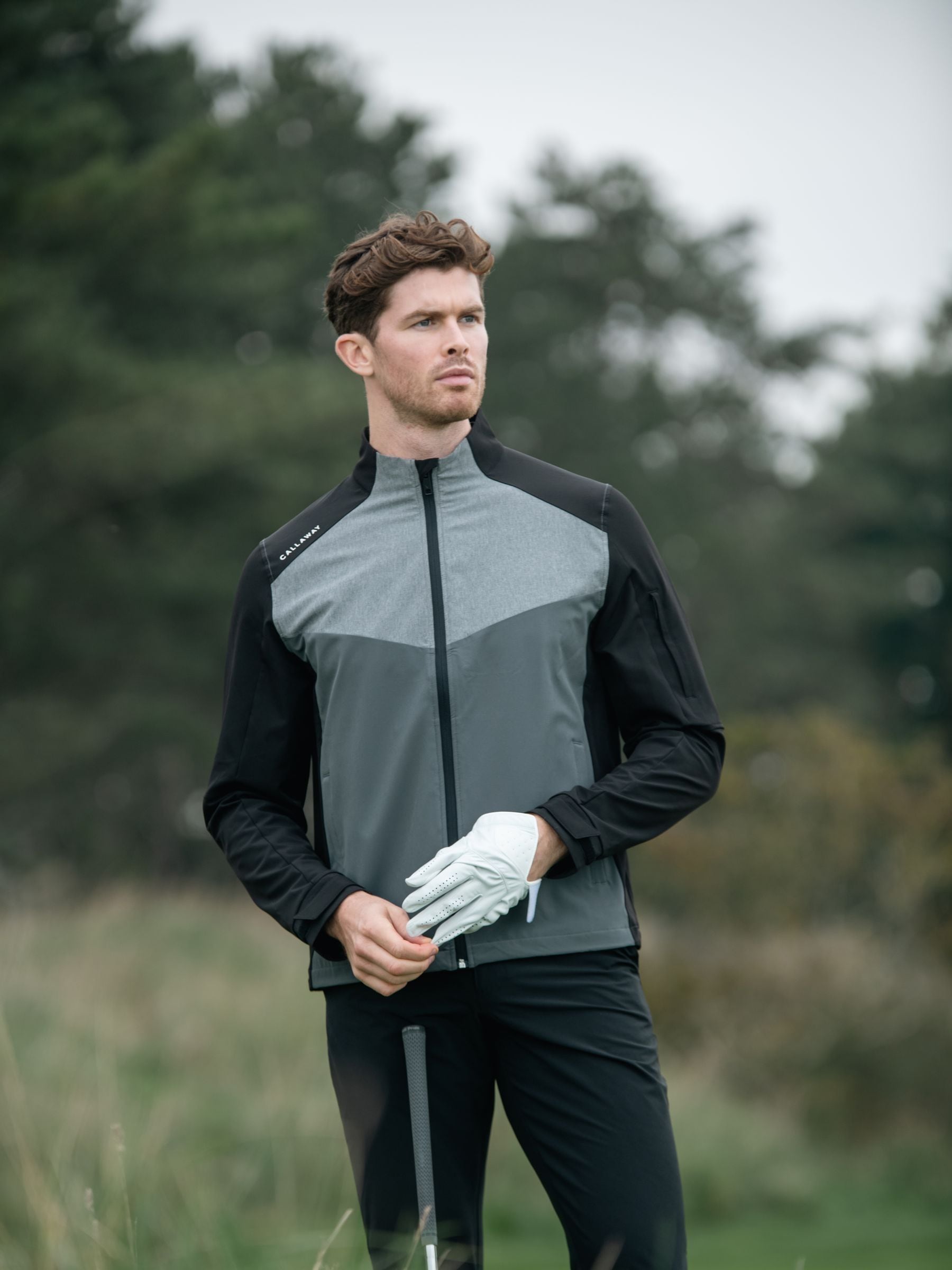 Buy Callaway Golf Black Emea Full Zip 1/2 Zip Wind Jacket from