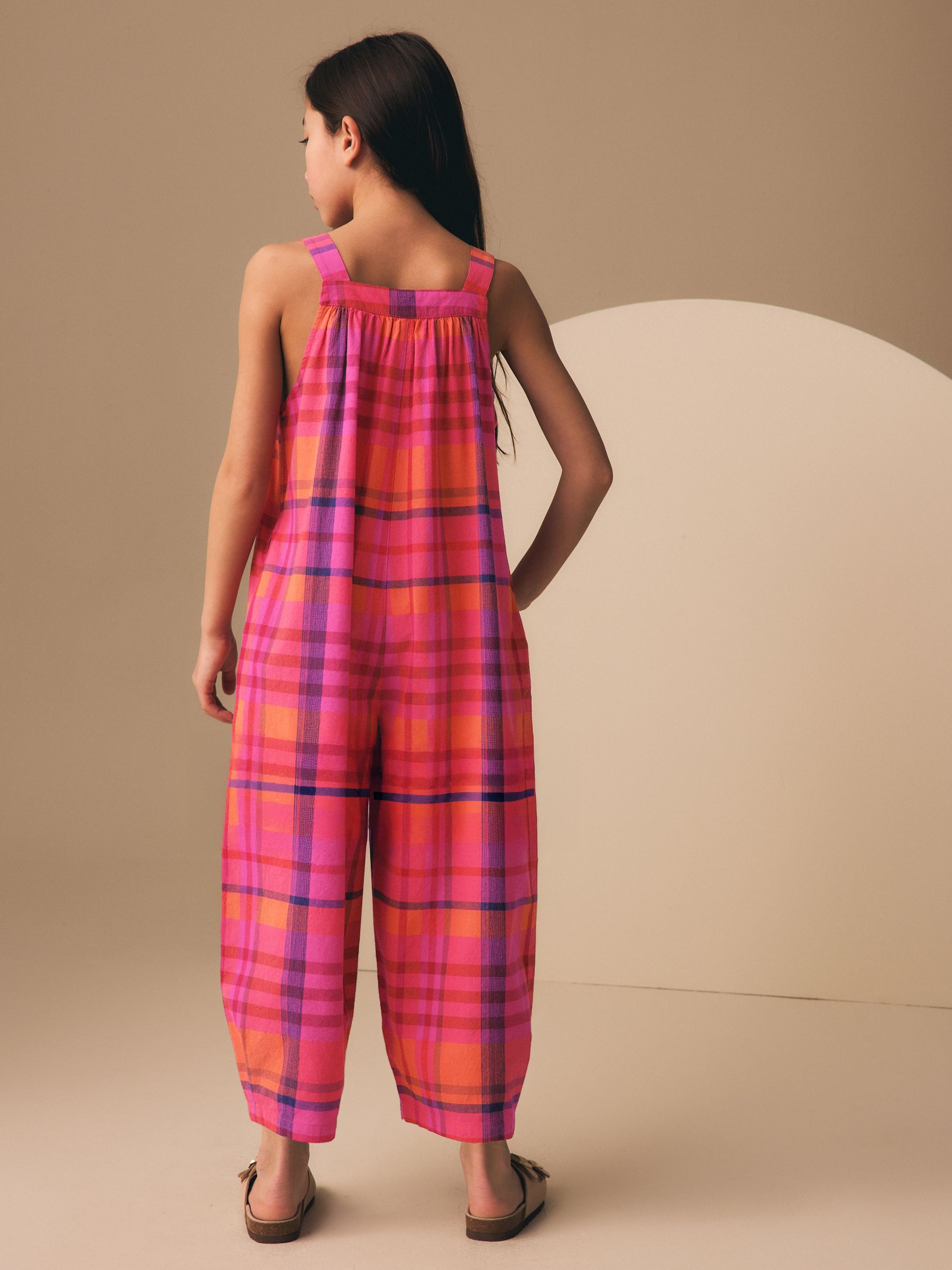 Buy Orange/Pink Barrel Leg Jumpsuit (3-16yrs) from the Next UK online shop
