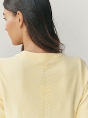 Light Yellow Supersoft Short Sleeve Knitted Top - Image 5 of 9