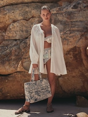 White Voluminous Beach Shirt - Image 2 of 8