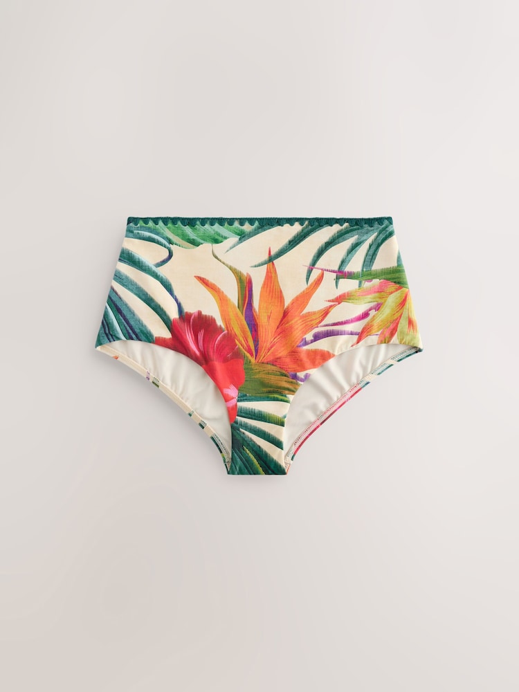 Roșu tropical - Midi Bikini Bottoms - Imaginea 1 din 3