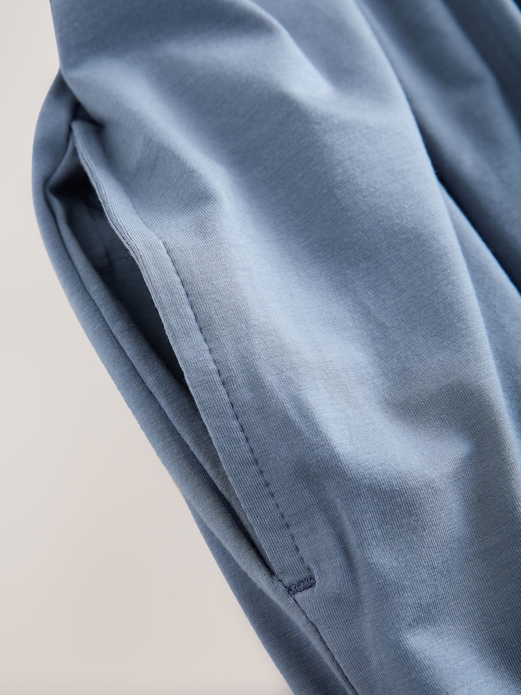 Blue/Navy Twist Waist Jersey Jumpsuit - Image 7 of 7