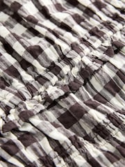 Chocolate Brown Gingham Bandeau Maxi Dress - Image 7 of 8